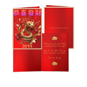 Vintage Goldene Schlange Chinesischer Neujahrsgruß Karte