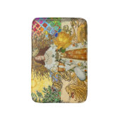 Vintage Goldene Sonne: Leo Zodiac Kunstgalerie Badematte (Vorderseite Vertikal)