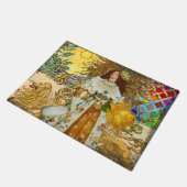 Vintage Goldene Sonne: Leo Zodiac Kunstgalerie Fußmatte (Schrägansicht)