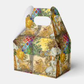 Vintage Goldene Sonne: Leo Zodiac Kunstgalerie Geschenkschachtel (Rückseite)