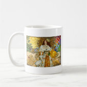 Vintage Goldene Sonne: Leo Zodiac Kunstgalerie Kaffeetasse (Links)