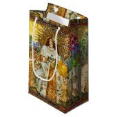 Vintage Goldene Sonne: Leo Zodiac Kunstgalerie Kleine Geschenktüte (Vorderseite Schrägansicht)