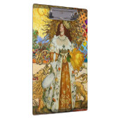 Vintage Goldene Sonne: Leo Zodiac Kunstgalerie Klemmbrett (Rechts)