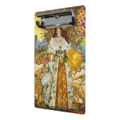 Vintage Goldene Sonne: Leo Zodiac Kunstgalerie Mini Klemmbrett (Gewinkelt2)