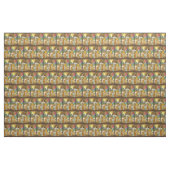 Vintage Goldene Sonne: Leo Zodiac Kunstgalerie Stoff (Yard (91,4 cm))