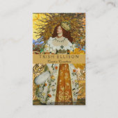 Vintage Goldene Sonne: Leo Zodiac Kunstgalerie Visitenkarte (Vorderseite)