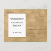 Vintage goldene Weihnachten im Schnee Postkarte (Rückseite)