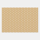 Vintage goldene Weihnachtshütten und -fäuste Geschenkpapier Set (Vorderseite 2)