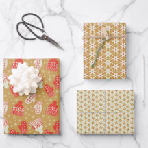 Vintage goldene Weihnachtshütten und -fäuste