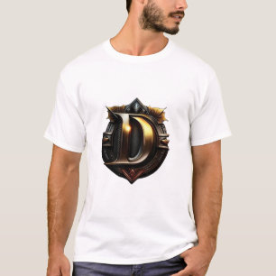 Vintage-Goldener Buchstabe "D"  T-Shirt
