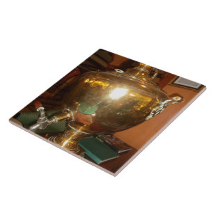 Vintage Goldener Teekannen-Wandkunst & -Druck Fliese