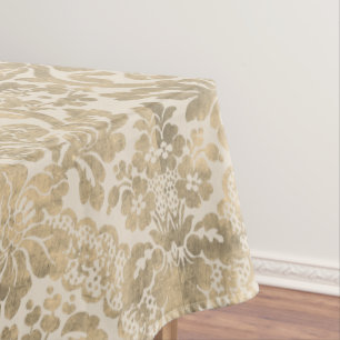 Vintage Goldfloral-Damask-Tablette Tischdecke