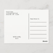 Vintage Goldfoil-Dragonfly WeddingVielen Dank Postkarte (Rückseite)