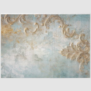 Vintage Goldfolie Barockschmuck Seidenpapier