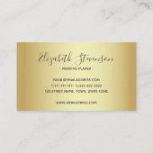 Vintage Goldfolie Beruflich Visitenkarte (Rückseite)