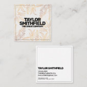 Vintage Goldfolie Quadratische Visitenkarte (Vorne/Hinten)