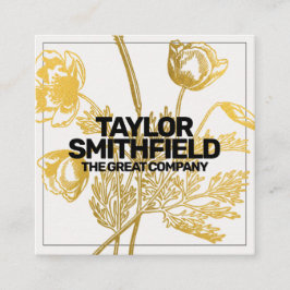 Vintage Goldfolie Quadratische Visitenkarte