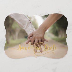 Vintage Goldfolie retten unser Datum Save The Date