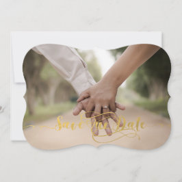 Vintage Goldfolie Rettete unser Datum Save The Date