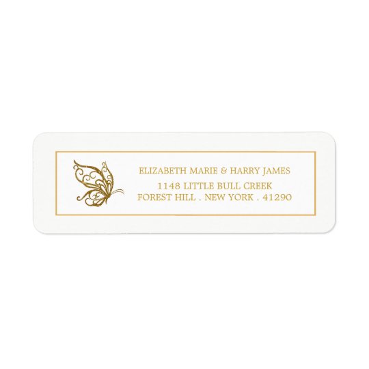 Vintage GoldGlitter-Schmetterlings-Hochzeit