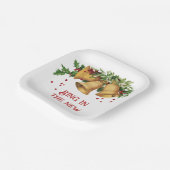 Vintage Goldglocken, Holly- und Berries-Papierplat Pappteller (Gewinkelt)