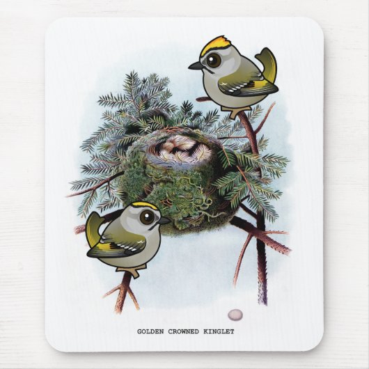 Vintage Goldhähnchen Mousepad (Vorne)