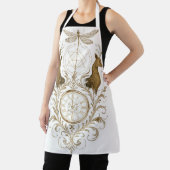 Vintage Goldhirsch und Libelle Ästhetik All-Over Schürze (InSitu)