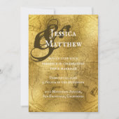Vintage Goldkarte Einladung (Vorderseite)