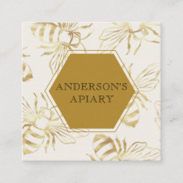 Vintage Goldkönigin Quadratische Visitenkarte