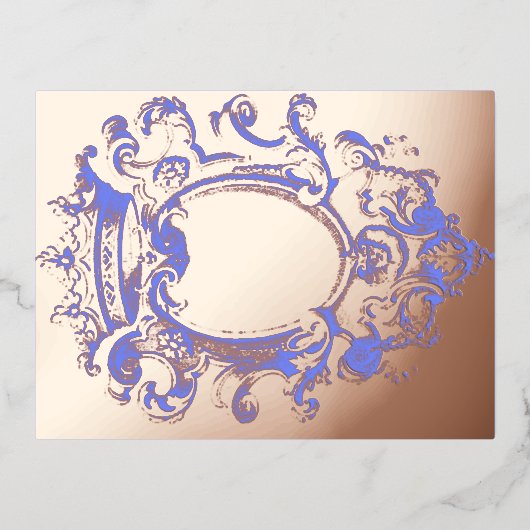 Vintage Goldkronenrahmen - Einladung Postkarte (Vorderseite)