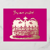 Vintage Goldkronenrahmen - Einladung Postkarte (Vorderseite)