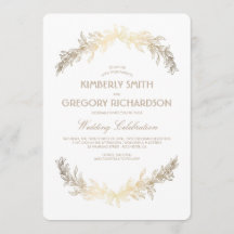 Vintage Goldlaurel Wreath Elegante Hochzeit