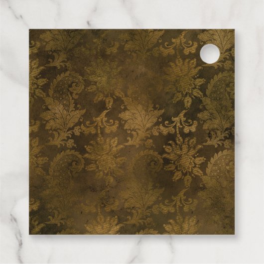 Vintage Goldmaske Geschenkanhänger (Rückseite)