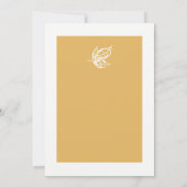 Vintage Goldmedaille-Glitzer-Butterfly-Hochzeit Einladung (Rückseite)