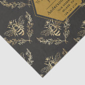 Vintage Goldqueen Bee Apiary Monogram Seidenpapier (Ausschnitt)