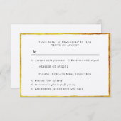 Vintage Goldrahmen-Antwortkarte RSVP Karte (Vorne/Hinten)