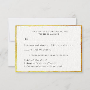 Vintage Goldrahmen-Antwortkarte RSVP Karte
