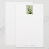 Vintage Goldtopf und Regenbogen Briefpapier (Vorne/Hinten)