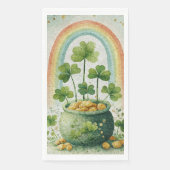 Vintage Goldtopf und Regenbogen Serviette (Vorderseite)