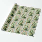 Vintage Goldtopf und Regenbogenmuster Geschenkpapier (Ungerollt)
