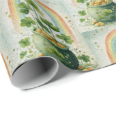 Vintage Goldtopf und Regenbogenmuster Geschenkpapier (Rolleneckpunkt)