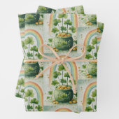 Vintage Goldtopf und Regenbogenmuster Geschenkpapier Set (Beispiel)