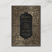 Vintage goldverzierte Empfang-Abschlusskarte Begleitkarte (Vorderseite)