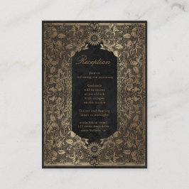 Vintage goldverzierte Empfang-Abschlusskarte Begleitkarte