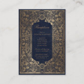 Vintage goldverzierte Empfang-Abschlusskarte Begleitkarte (Vorderseite)