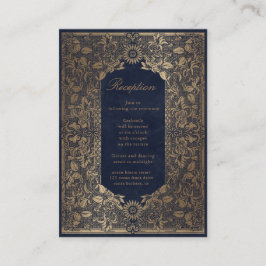 Vintage goldverzierte Empfang-Abschlusskarte Begleitkarte