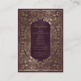 Vintage goldverzierte Empfang-Abschlusskarte Begleitkarte
