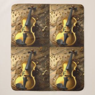 Vintage Goldvioline auf goldenen Tonkordeln, Sherpadecke