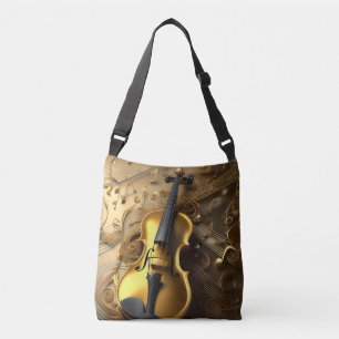 Vintage Goldvioline auf goldenen Tonkordeln, Tragetaschen Mit Langen Trägern