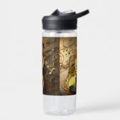 Vintage Goldvioline auf goldenen Tonkordeln, Trinkflasche (Links)